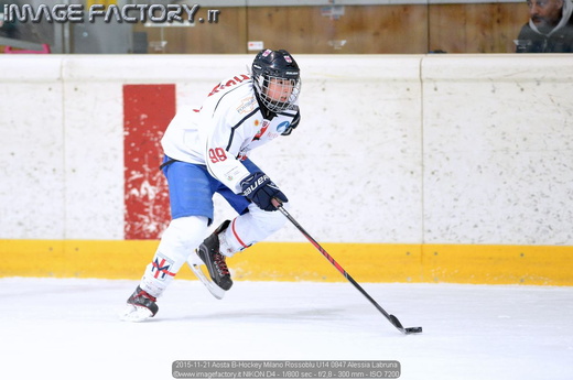 2015-11-21 Aosta B-Hockey Milano Rossoblu U14 0847 Alessia Labruna